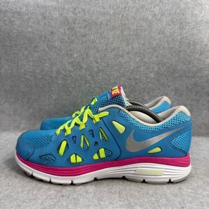 Nike Shoes Womens Size 7 Dual Fusion Run 2 Blue Pink Athletic Sneaker 599793-401